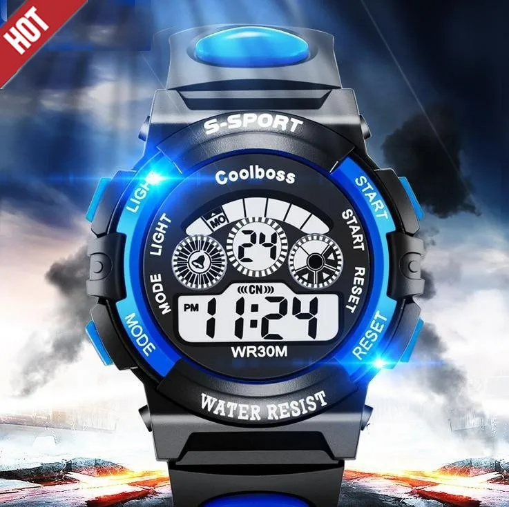 

Hot Sale Watch Waterproof Children Watch Boys Girls LED Digital Watch Sports Watches Clock Gift Silicone Casual kids Relogio *A