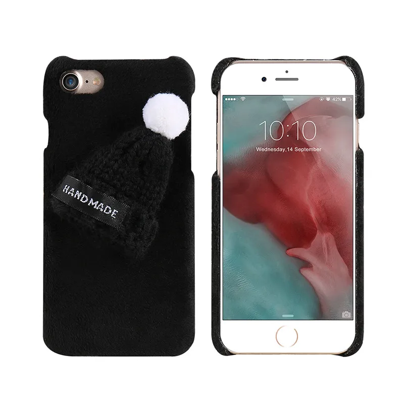 KISSCASE Зимний теплый плюшевый чехол для телефона iPhone 11 Pro Max XR 7 8Plus 6 6s Plus X XS MAX мягкий