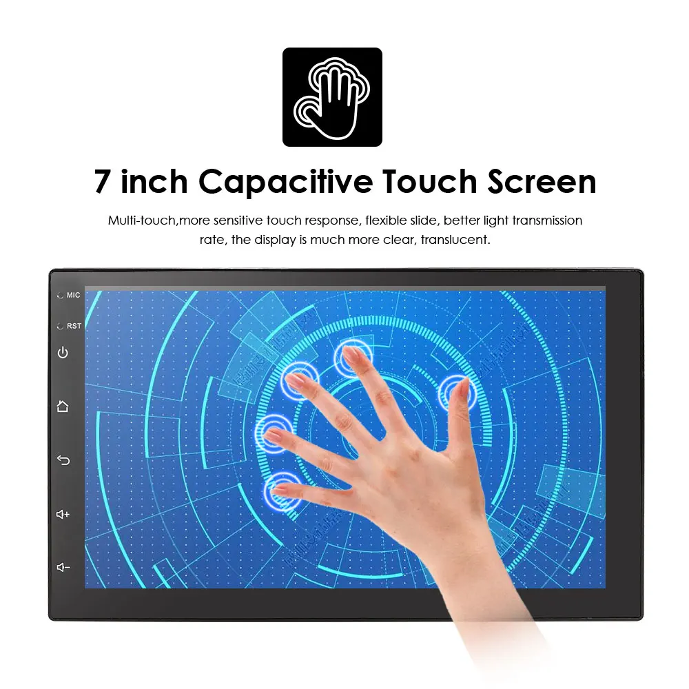 Универсальный Android 10 7 &quot2Din автомобильный Радио сенсорный GPS мультимедийный