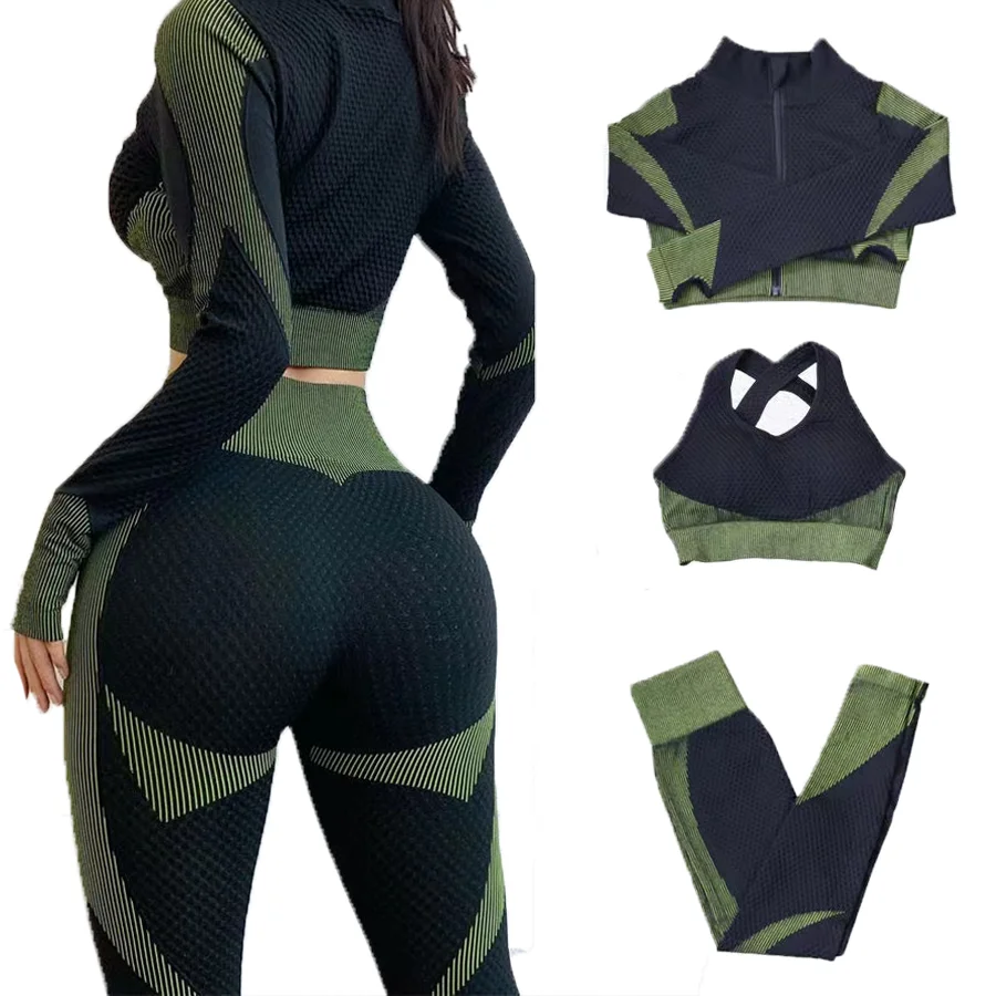 Yoga Set Seamless Sportswear Yoga suit Fitness Clothing gym Sports Suits Workout Running Clothes legging sets for women 2 piece