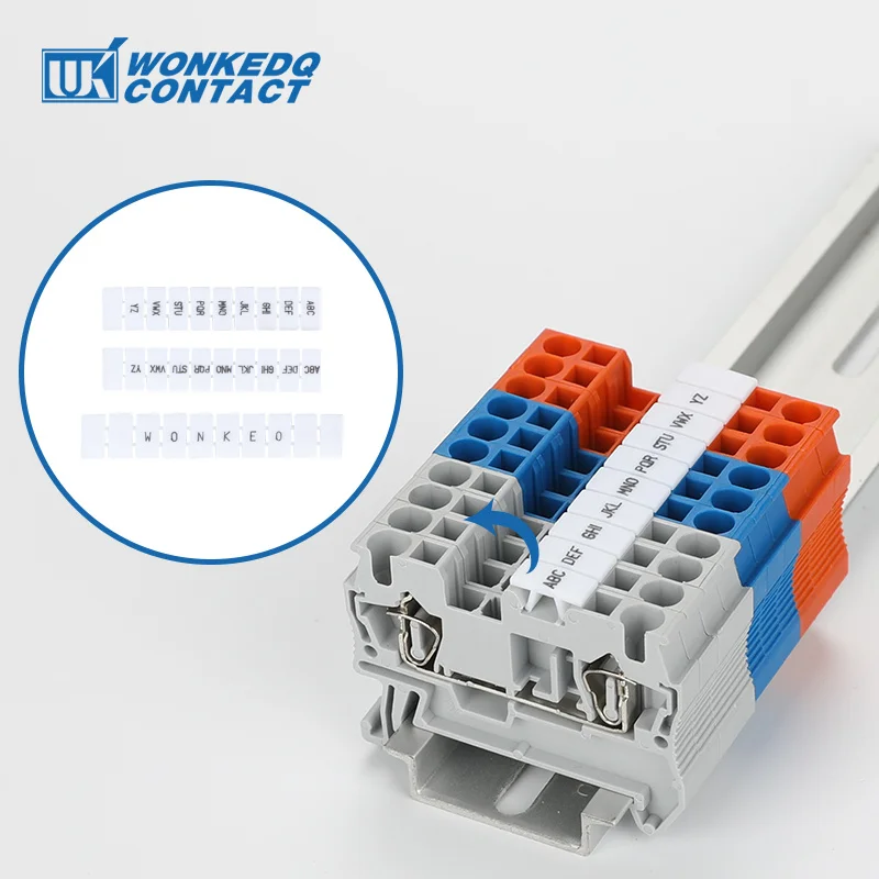 10 шт. ZB4 этикетка для ST1.5 UK1.5N стандартная нумерация пустая ZB 4 ST/UK 1 5 din рейка