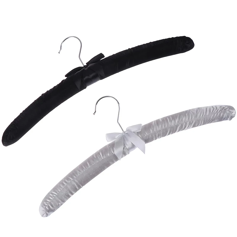 

20 Pcs 38 Cm Silk Wrapped Hangers Adult Space-saving Non-slip Seamless Drying Rack Closet Storage Rack Cute Children's Hangers