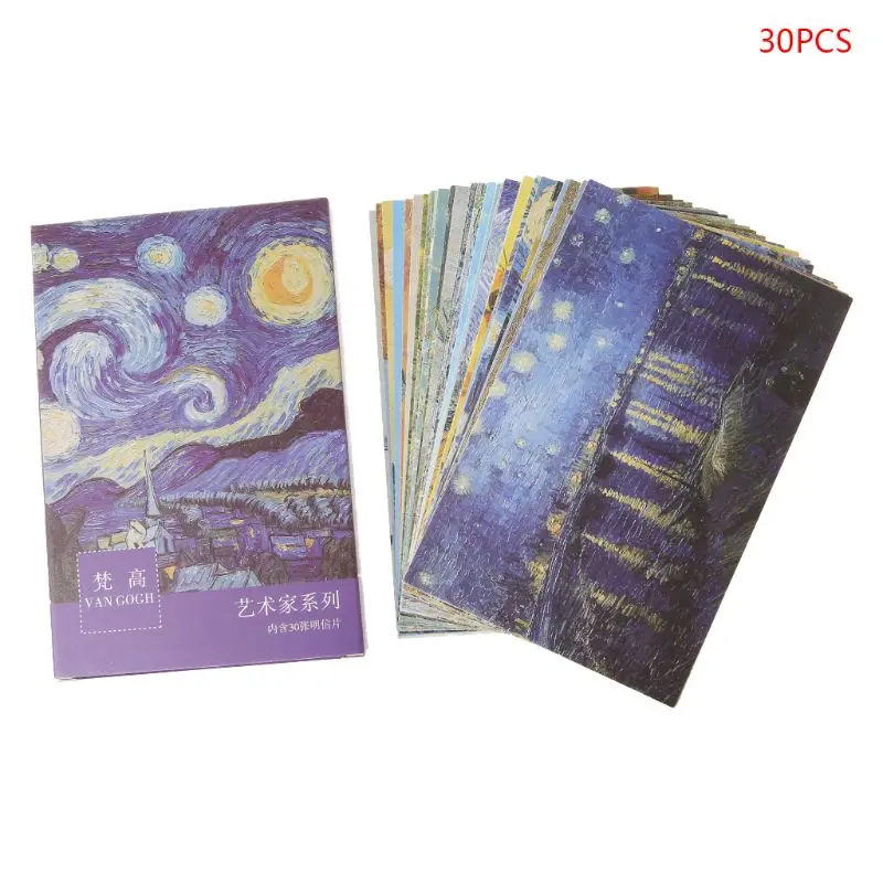 30 листов картины знаменитого человека ретро винтажная открытка Рождественская