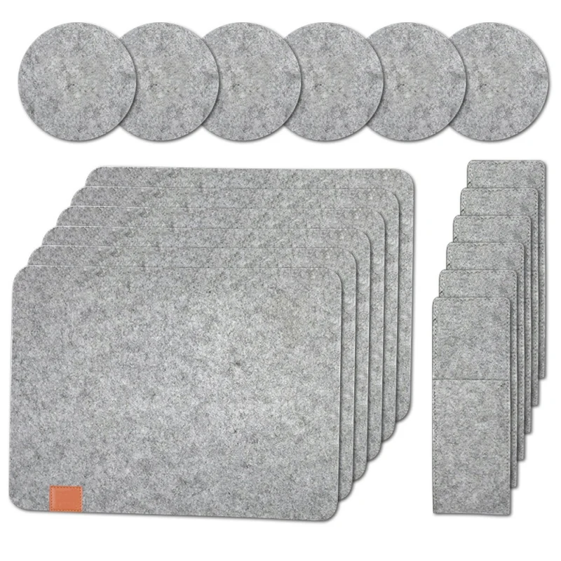 

Kitchen Home Multicolor Felt Western Food Mat Creative Bowl Mat European Style Heat Insulation Non Woven Fabric Coaster
