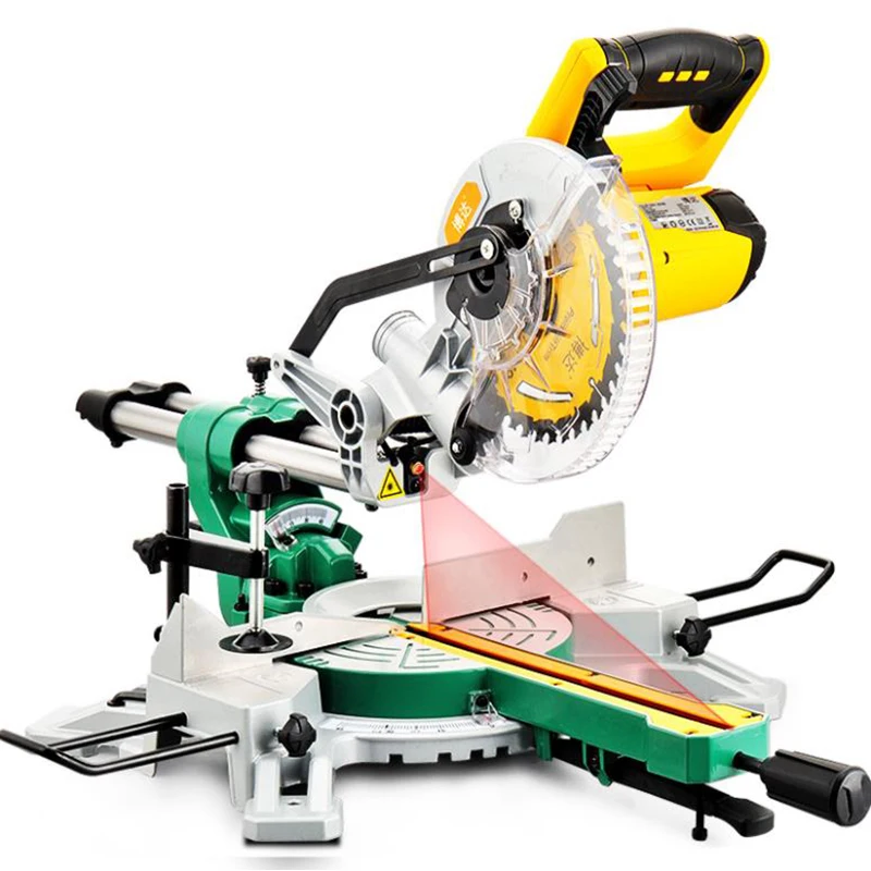 

7-inch rod miter saw with extended guide rail multi-function miter 45 degree woodworking tool aluminum sawing machine