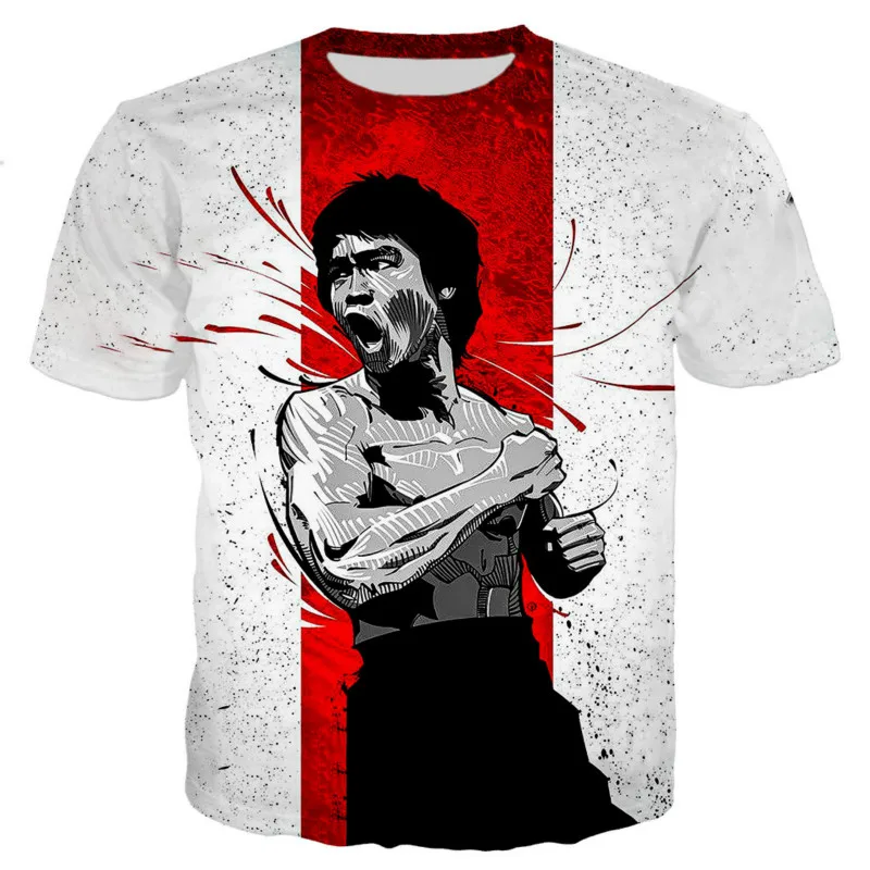 

Bruce Lee 3D printed T-shirt men and women fitness sports loose comfortable top summer casual fashion short sleeves