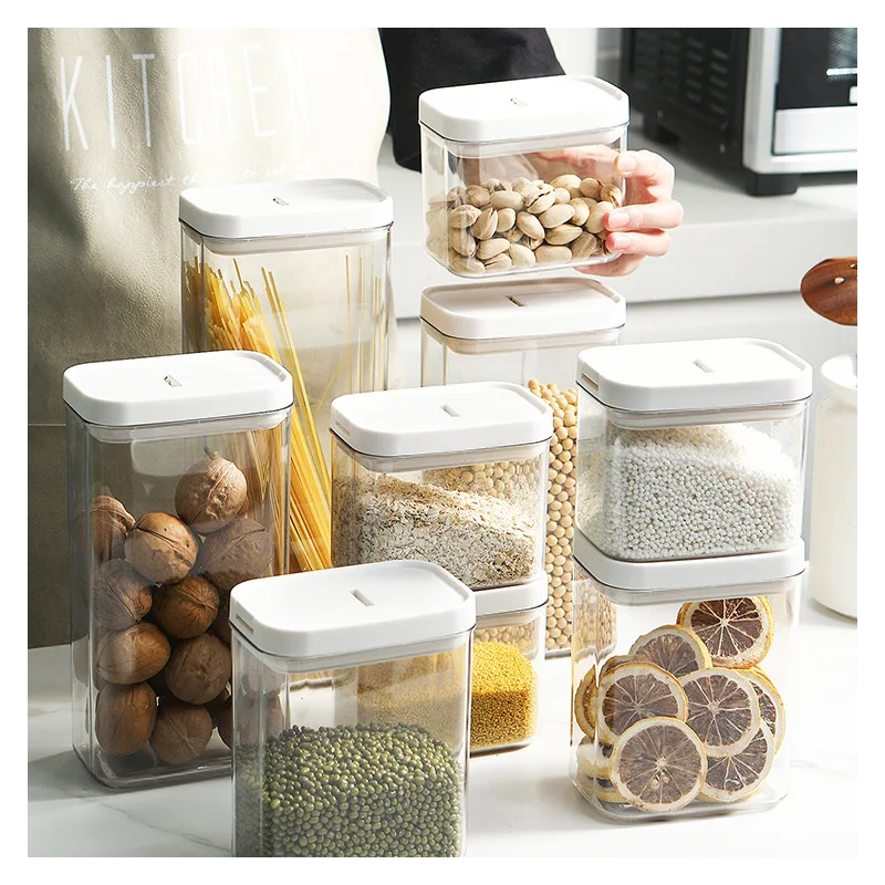 

Food Grade Sealed Cans, Plastic Transparent Kitchen Food Storage Boxes, Dry Goods Storage Storage Bottles, Milk Powder Cans