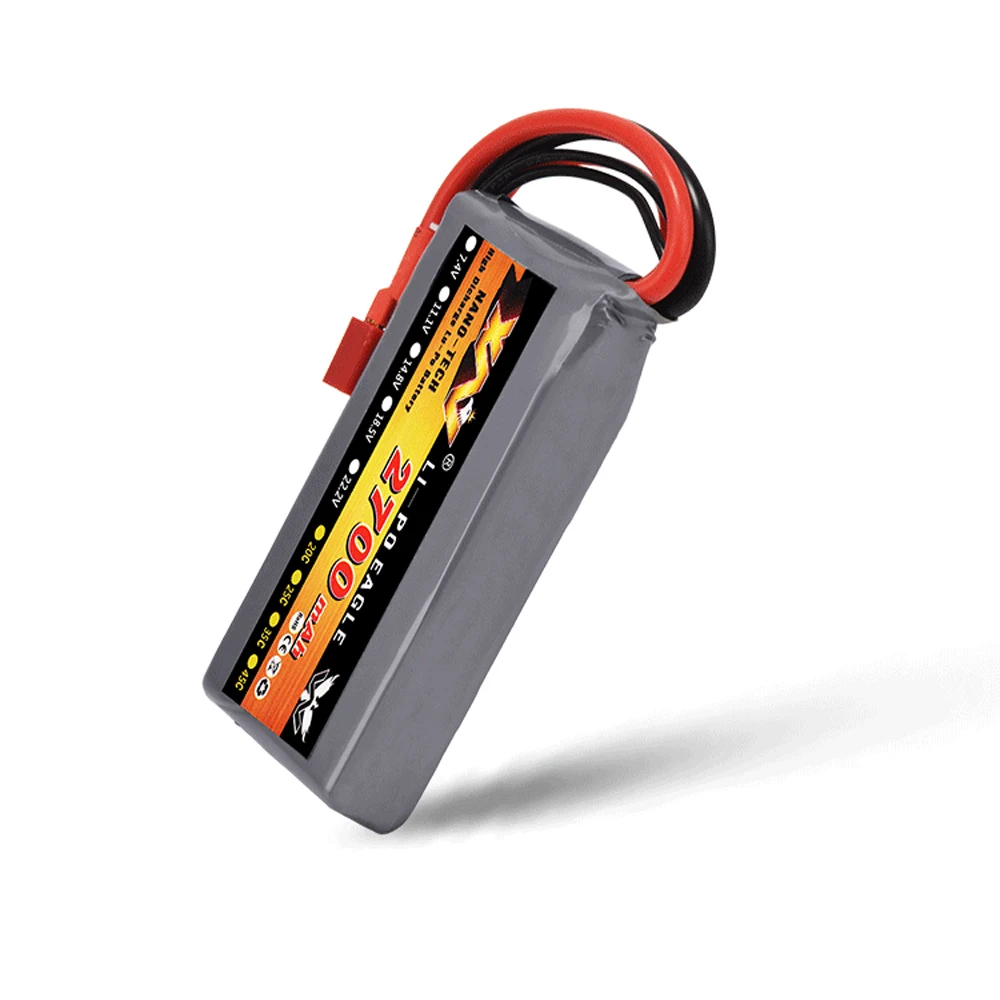 Аккумулятор Lipo 2s 40C Max 60C обновление 7 4 В 2700 мА · ч для радиоуправляемого автомобиля