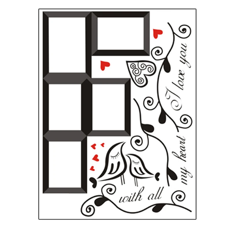 Творческий птицы Семья черное дерево Наклейки на стены домашний декор Гостиная