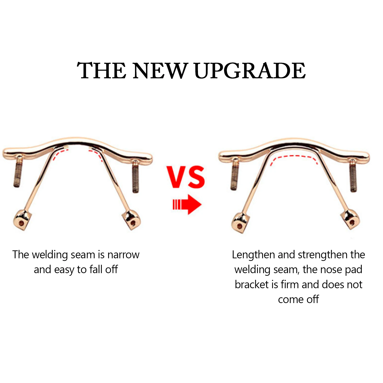 

Double Hole Screwless Frameless Frame, Nose Pads, Stainless Steel Spectacle Frame, Frame Frame Repair Bracket