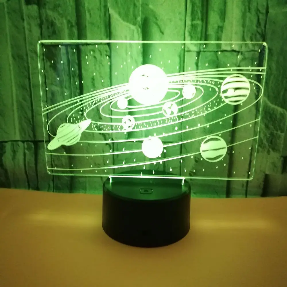 

3D LED Night Light Universe Solar System Planet with 7 Colors Light for Home Decoration Lamp Cosmos Amazing Visualization