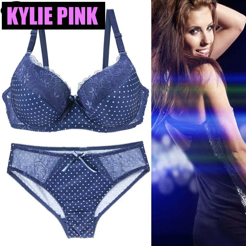 KYLIE розовый женский плюс размер сексуальный бюстгальтер и трусики наборы пуш-ап нижнее белье комплект бюстгальтер нижнее белье Brallete Femma кружевной бюст интимный