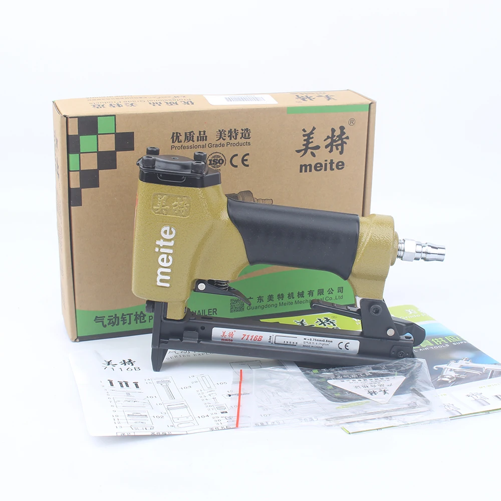 Высококачественный пневматический степлер meite 7116B скобы 22GA гвоздезабивной