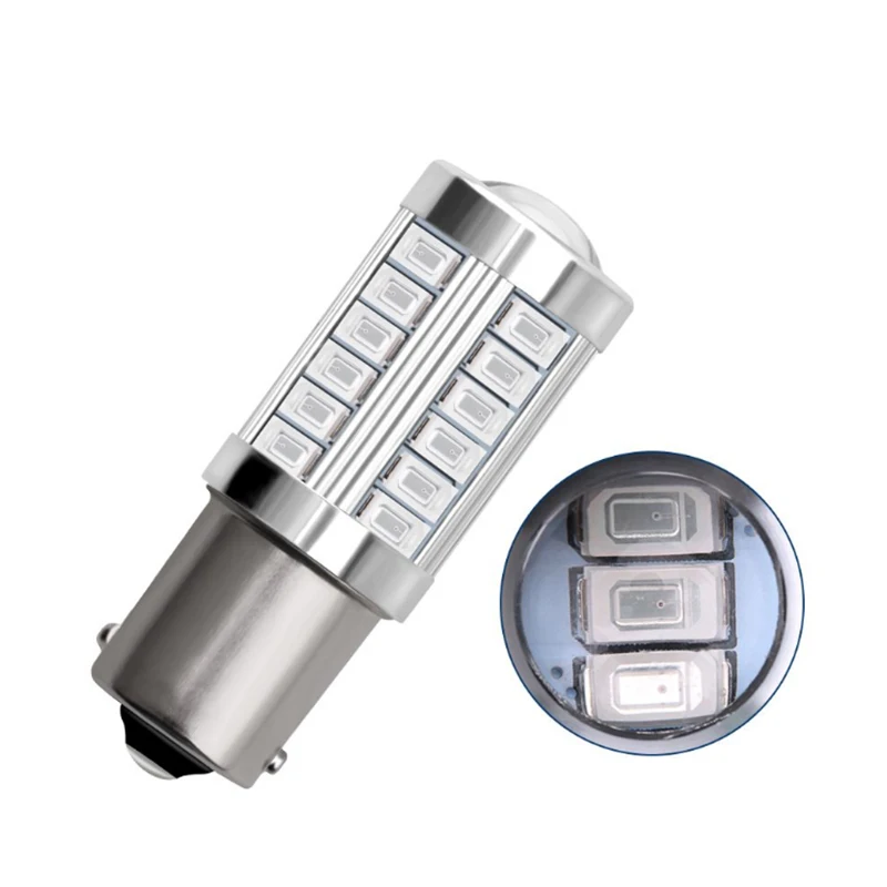 4 шт. 1156 1157 7440 7443 P21W BA15S 33 SMD 5630 5730 светодиодный Автомобильная резервная светильник s двигатель тормозные лампы дневного светильник белого цвета