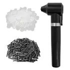 Черный Электрический смеситель для пигментов, машина для макияжа, бровей, цвет, смеситель чернил, машина с 50 смешивающими палочками и 100 колпачки для татуировки