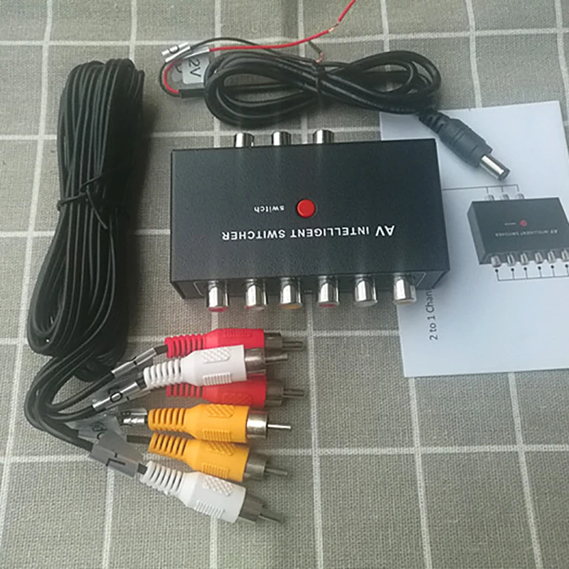 Портативный AV интеллигентая (ый) коммутатор 2 к 1-канальный RCA аудио видео с