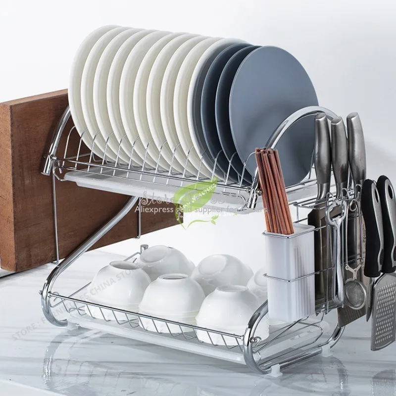 

38%Sink Drying Rack High Capacity Kitchen Organizer Shelf Kitchen Sponge Holder Kitchen Drying Rack Storage Shelf Modern