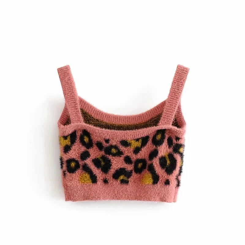 

Vintage Sexy Leopard Camis Tops Women Fashion Strap Tops Female Chic Camisole