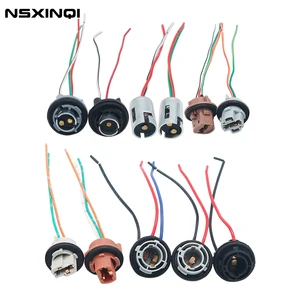 1piece Car LED Light Holder Socket Plug Adapter Wiring Harness Connector S25 7528 1156 1157 BA15S BAY15D BAU15S 7440 7443 T20