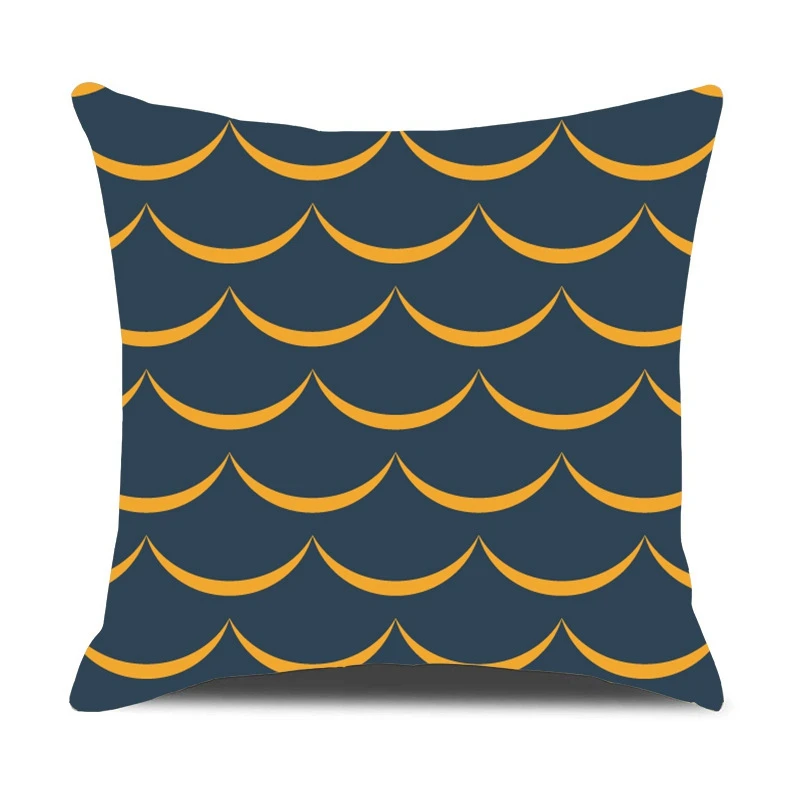 

6 Pcs Geometric Cushion Covers Yellow Pillow Cases Pillows Decorative High Quality Sofa Cushion Cover Car