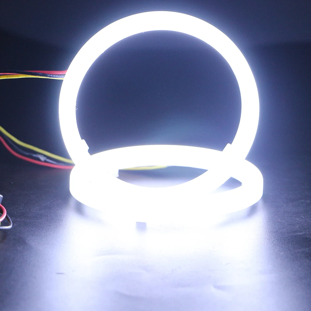 6X 12VDC молочно-белый и желтый 80 мм 25SMD 95 мм 30 SMD Ангельские глазки Led гало кольца авто DRL 60/70/80/90/95/100/110/120 мм