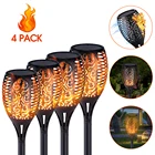 12LED 33LED Солнечная пламя фонарь светильник IP65 Водонепроницаемый открытый мерцающий светильник s садовый светильник для газона Лампа вспышка светильник