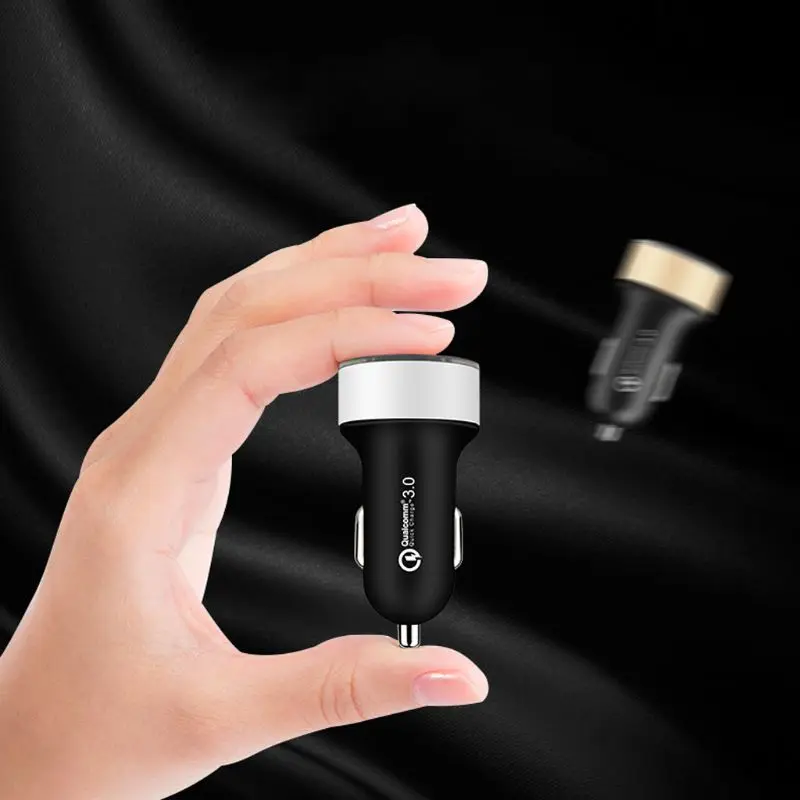 12 V/24 V двойной Порты QC 3 0 USB авто зарядное устройство для Зарядное прикуриватель