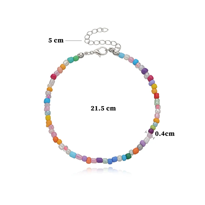 Регулируемые ножки Новые разноцветные браслеты на ногу ручная популярная модная