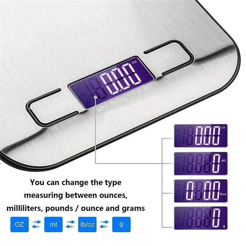 Электронные кухонные весы из нержавеющей стали безбатарейный прибор для