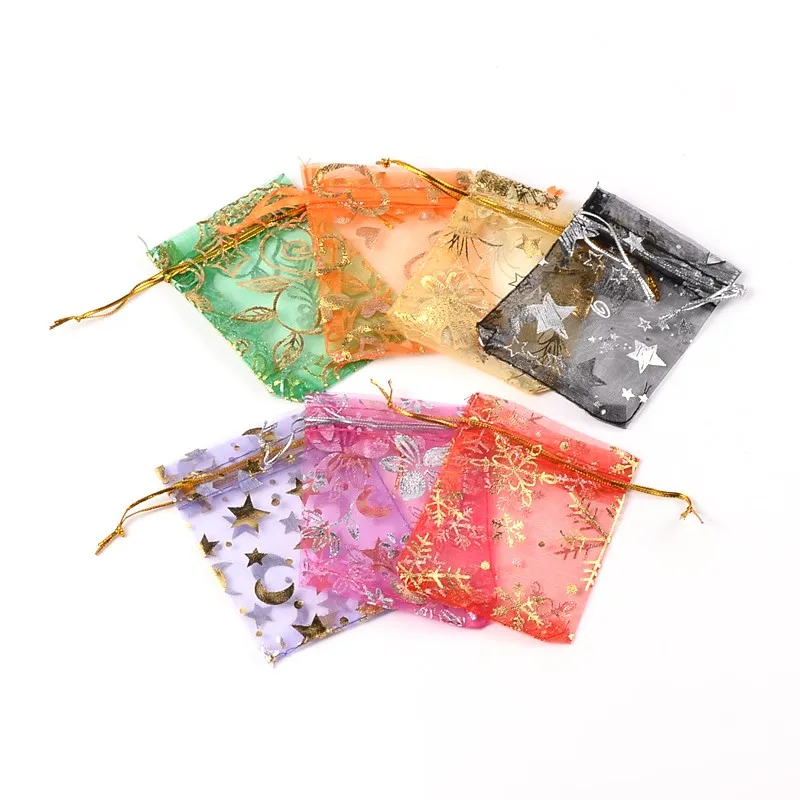 

200 pc Organza Bags Mixed Color 9~10x11~12cm