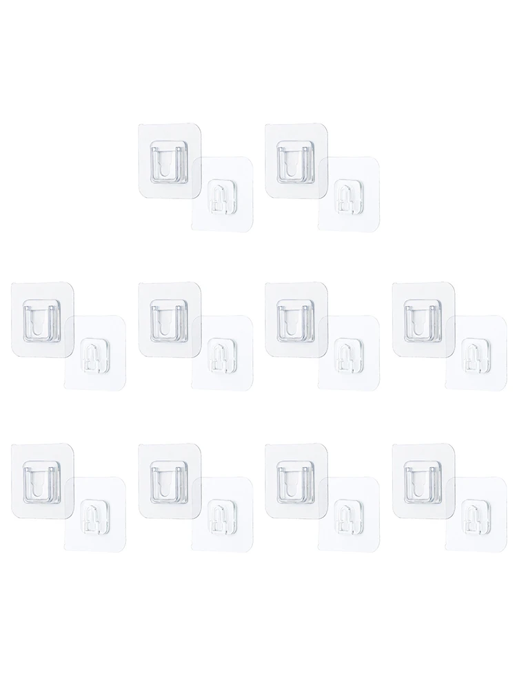 

Double-Sided Adhesive Wall Hooks Hanger Strong Transparent Hooks Suction Cup Sucker Wall Storage Holder For Kitchen Bathroo