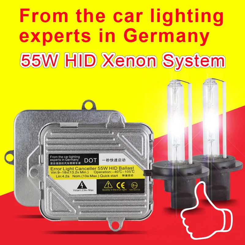 Сверхтонкая hid ксеноновая лампа 35 Вт 55 150 постоянного тока 12 В 24 h1 h3 h4 h7 h13 9005