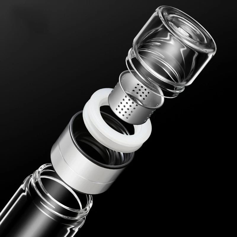 Новый KAXIFEI Стекло портативные бутылки для воды с двойными стенками 350/400/450 мл