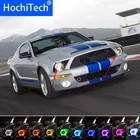 Для 2005-2009 Ford Mustang светодиодный периметр фар колец halo многоцветный RGB ангел демон глаза
