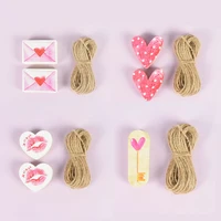 50pcs heart shape kraft paper tags with 10m hemp rope wedding gift packaging hanging label for kid birthday party decor supplies