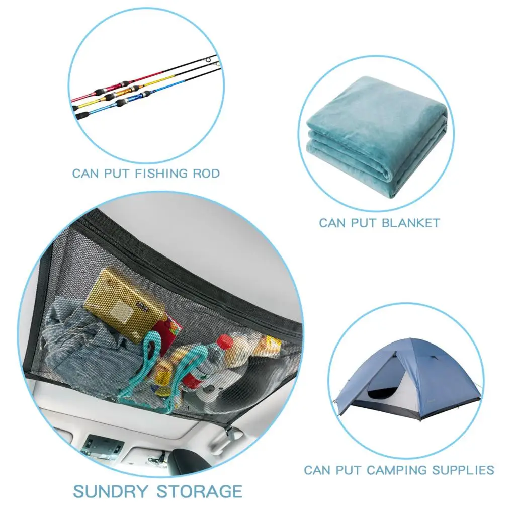 Подвесная сетка для хранения в салоне автомобиля воздухопроницаемая переносная