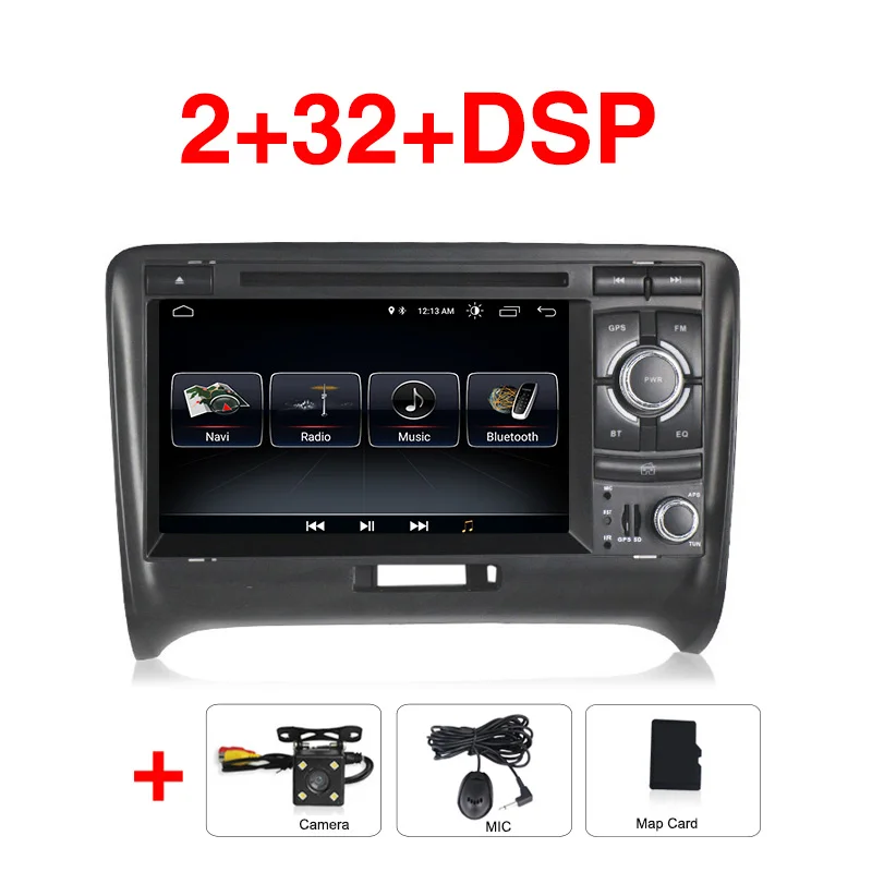 2 Din " HD Android 9 радио gps HDMI Автомобильный dvd-плеер gps радио для Audi TT MK2 8J 2006 2007 2008 2009 2010 2011 2012+ 16G карта - Цвет: 32G