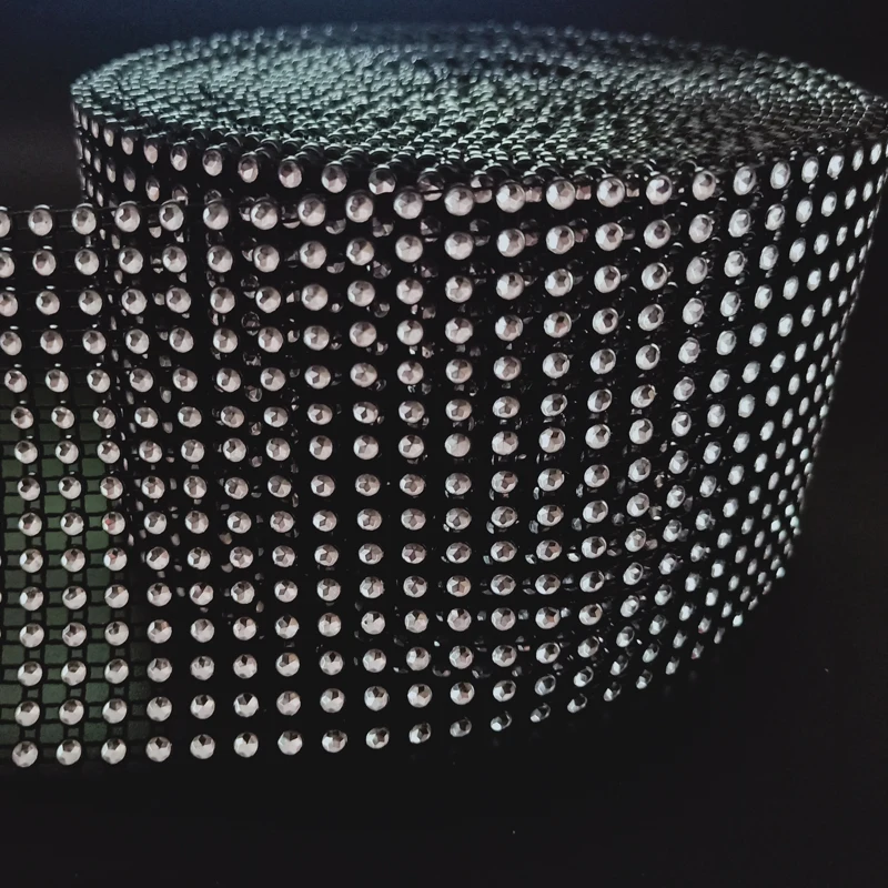 

15Rows/7.5CM Wide 10Yard/9Meter Rhinestone Wrap Ribbon Wedding Party Prom Supplies Home Decoration Hand DIY Material Accessories