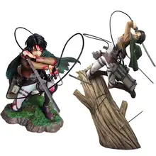 ARTFX Attack on Titan Eren Ackerman Rivaille Action Figure japanese Anime PVC adult Action Figures toys collectible model Gifts