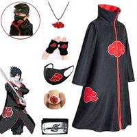 akatsukis headdress and ring costume halloween cloak itachi robe konoha bands animation costume 3 people