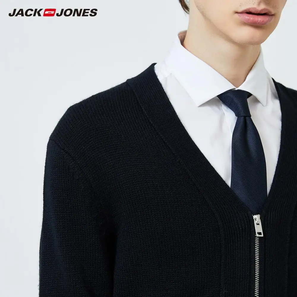 JackJones мужской вязаный кардиган с v-образным вырезом мужская одежда 219424501