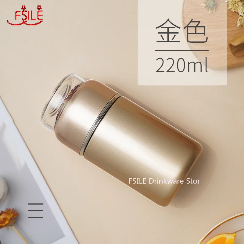 

200/300ml Fashion Couple Stainless Steel Mini Thermos Tea Bottle Portable Tea and Water Separation Tea Cup with Tea Divider