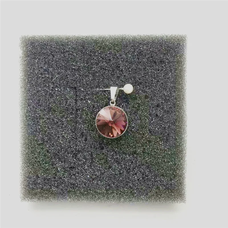 204 MS betti круглые камни подвески 12 мм swarovski rivoli браслет с хрустальной подвеской DIY нержавеющая сталь Ювелирные изделия Подарки - Окраска металла: 204