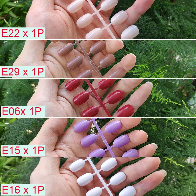 I-5PCs Mix Colors 18 смешанных цветов короткие круглые кончики для Ногтей Полное покрытие накладные кончики для Ногтей пресс на поддельные ногти яркие цвета - Цвет: I-5PCs Mix Colors