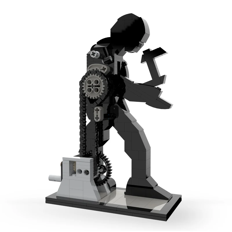 Модельный привод MOC 6587 молотковый человек скульптура строительный блок модель