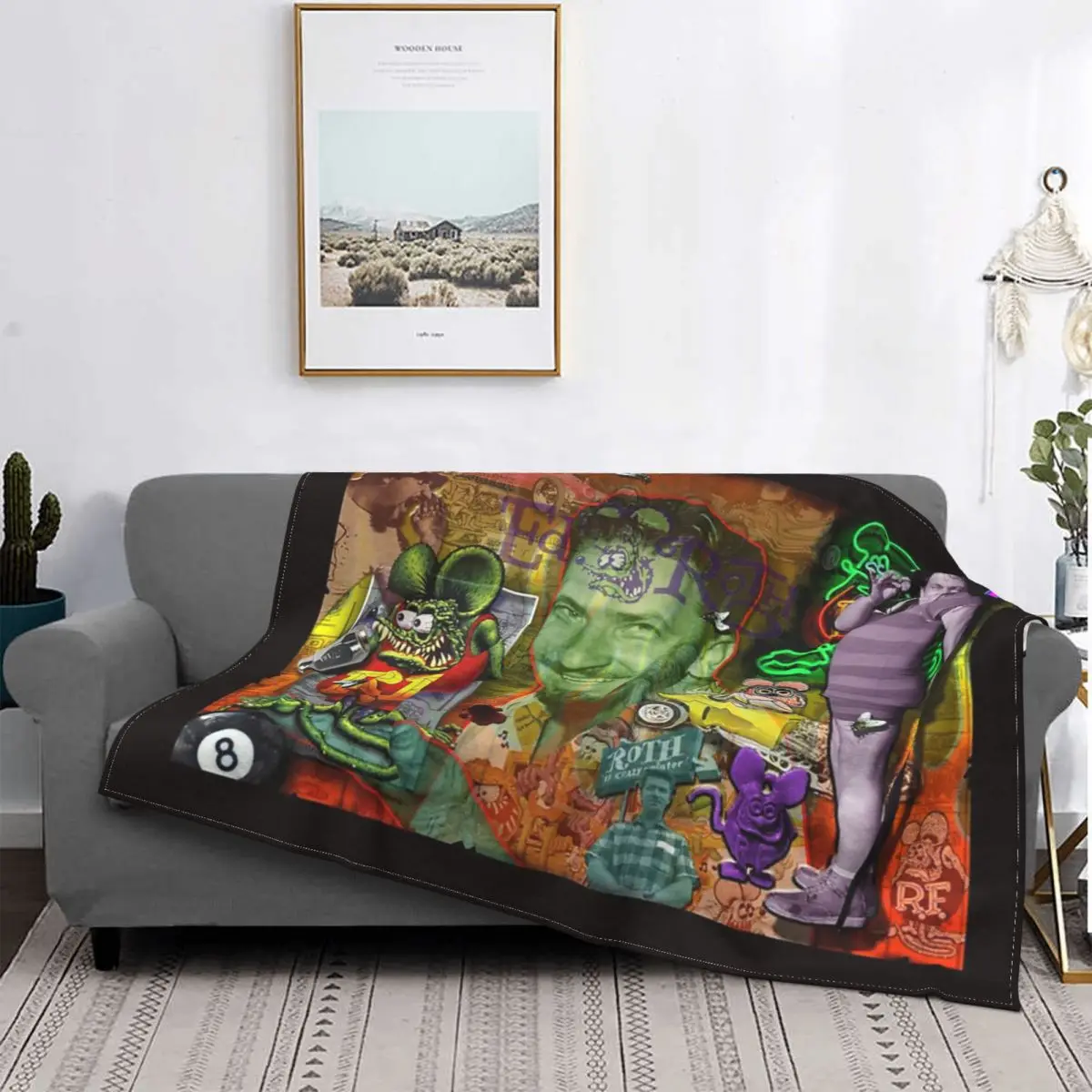 

Manta a cuadros Ed Big Daddy Roth, para cama colcha, manta de muselina 150, alfombra de oración Islámica