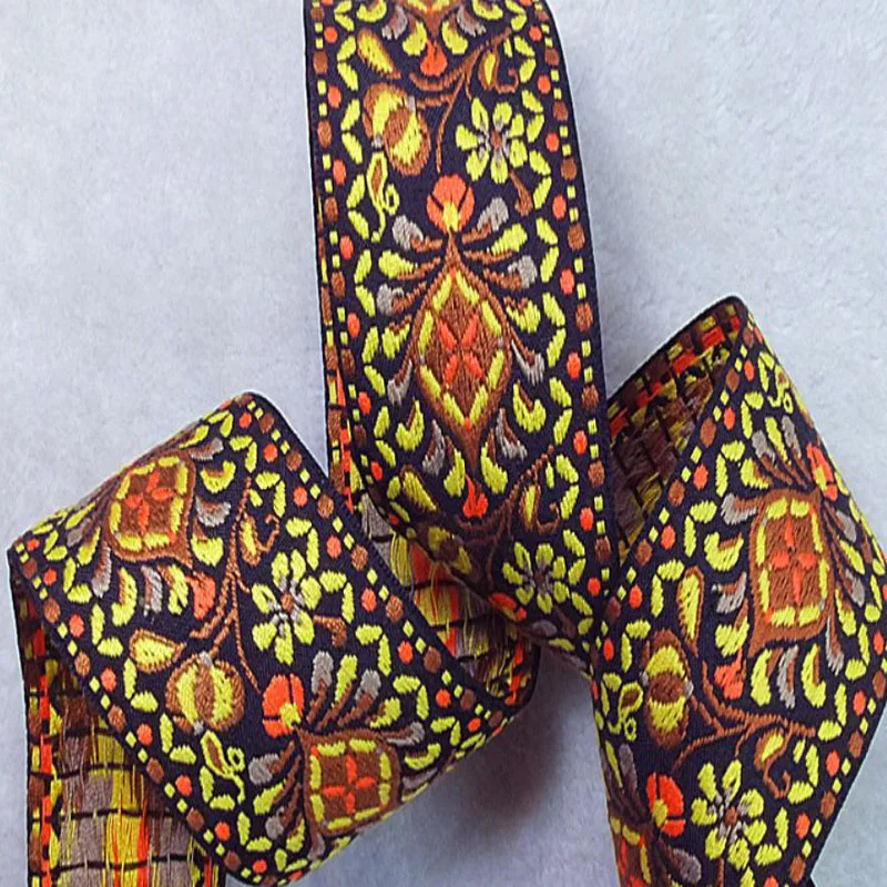 Традиционная удачливый руйи и цветы вышивка жаккардовая лента красивая сделай