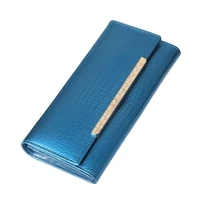 luxury patent leather women wallets long ladies clutch wallet designer brand purse big capacity women trifold wallet