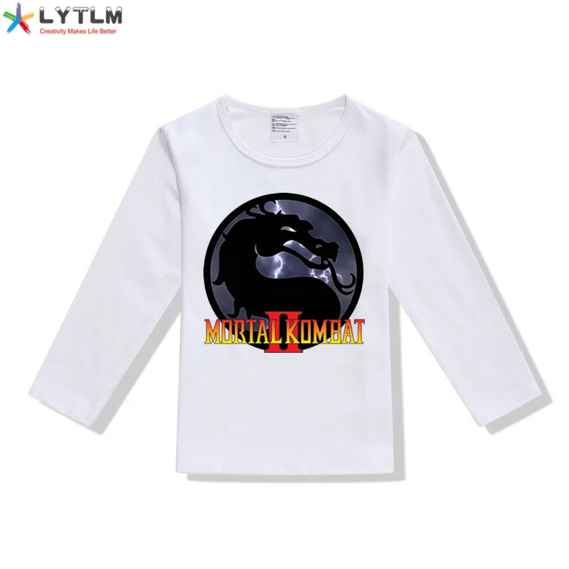 LYTLM футболка с рисунком Mortal Kombat Детская рок-н-ролл мультяшная для детей футболки