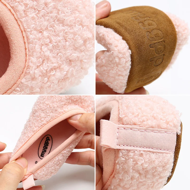 Новая модная детская кашемировая теплая обувь для новорожденных мальчиков и